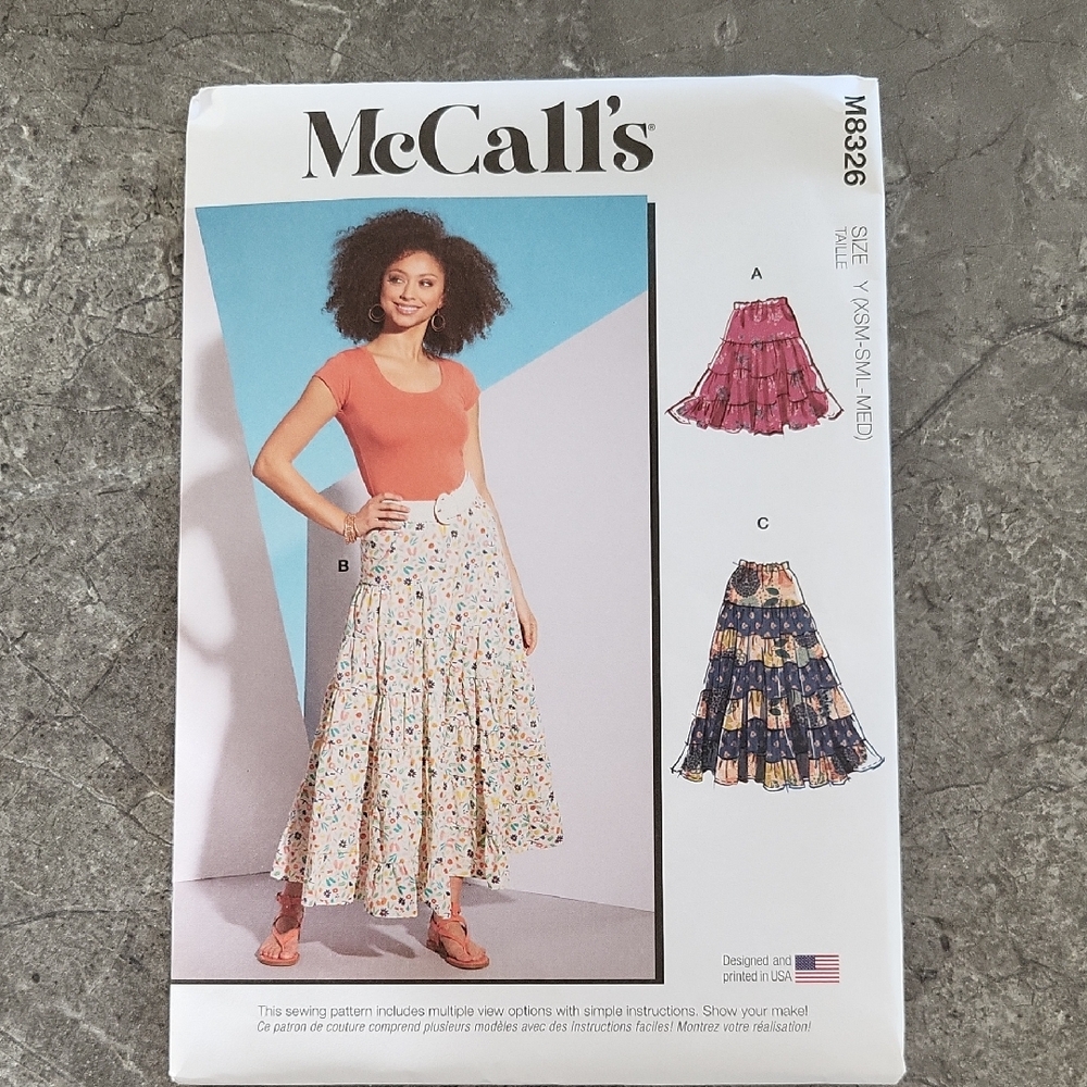 2/$10 McCall's M8326 Pattern